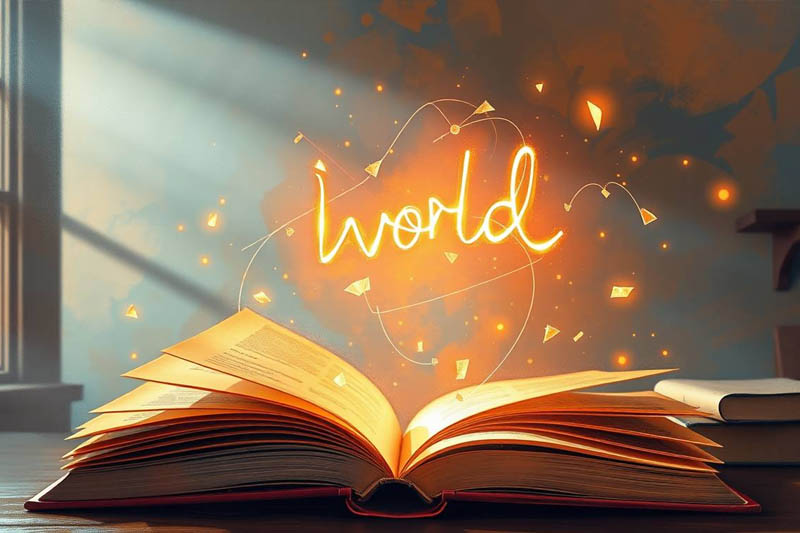 Lettres et bulles de dialogue pour illustrer la langue et la communication