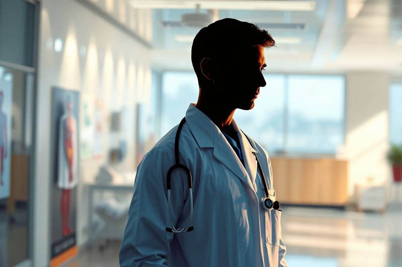 Silhouette humaine et symboles de santé pour illustrer la santé et le corps